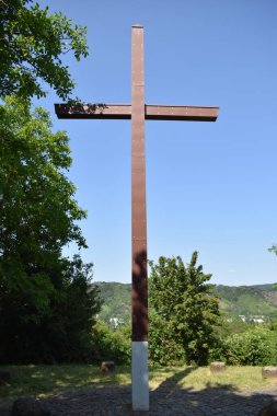 scenic view of a wooden cross, Friedenskreuz clipart