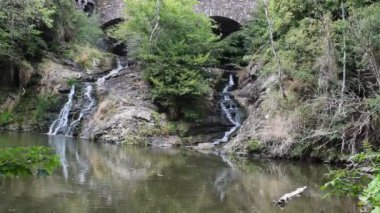 Eifel 'de Elztalwasserfall' da kuraklık su seviyesi