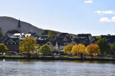 autumn mood at the Mosel clipart