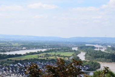 Rhine flood near Koblenz in 2024 clipart