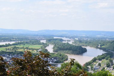 Rhine flood near Koblenz in 2024 clipart