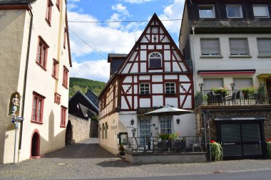 old town view in the Mosel valley Bruttig-Fankel during early autumn