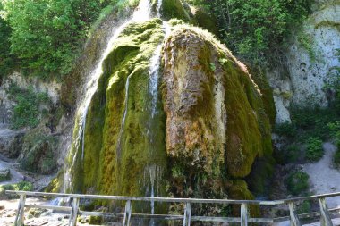 waterfall in the mountains clipart