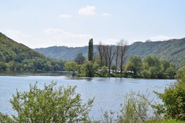 Mosel nehri ile güzel manzara