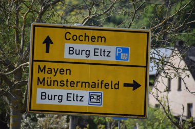 sign on the street at the Mosel clipart