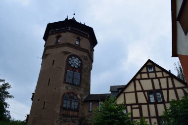 the old town city walls in Oberwesel clipart