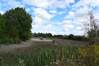 dried out lake in rural Germany clipart