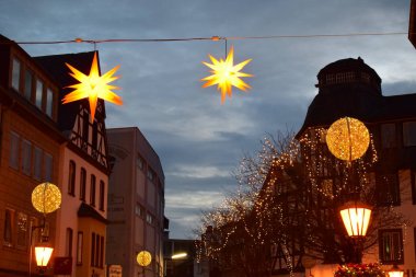 Eski kasaba Mayen, Almanya 'da Noel ışıkları