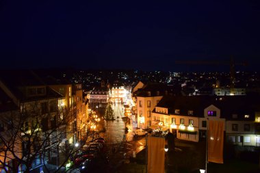 Mayen in the Eifel with Christmas lights  clipart