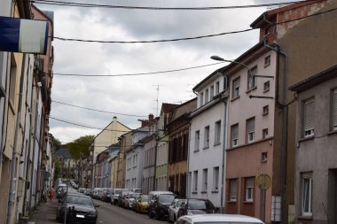 Forbach 'taki şehir cephelerinin manzarası