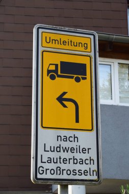 road sign for truck routes clipart