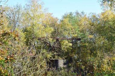 Sonbaharda terk edilmiş eski değirmen