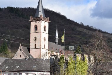 Lorch 'un Hıristiyan Kilisesi manzarası