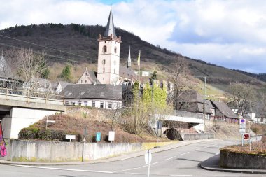 Lorch 'un güzel eski kasabasının manzarası