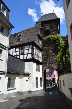 Güzel ortaçağ mimarisinin manzarası