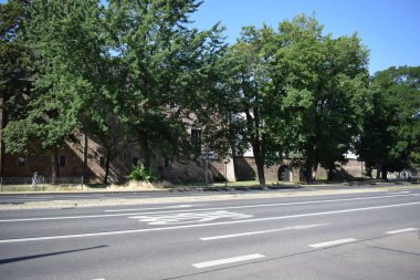 street view of the city of Trier clipart