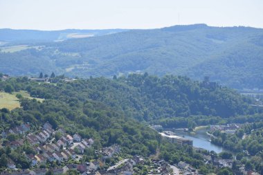 Lahnstein at the end of Lahn valley to the Rhine clipart