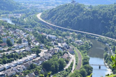 Lahn valley ending to the Rhine with Lahnstein clipart