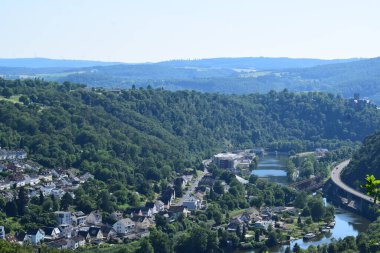 Lahn valley ending to the Rhine with Lahnstein clipart