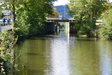 Bad Ems 'de nehir köprüsü