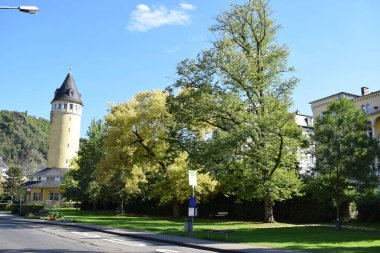 bus stop at Quellenturm Bad Ems clipart