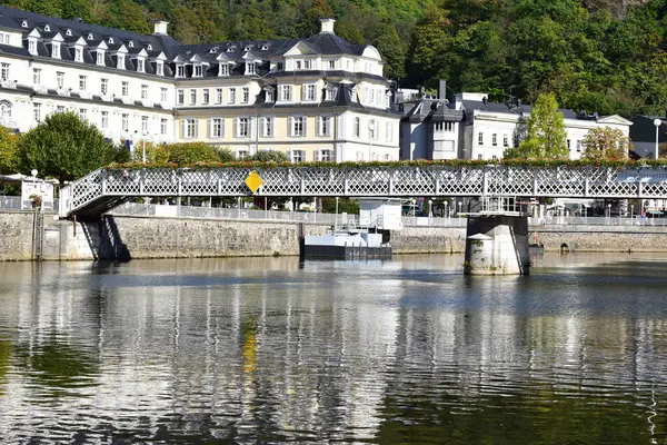 Bad Ems 'deki görkemli ortaçağ mimarisinin manzarası