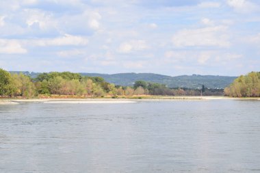 Ren nehri kuraklık mevsiminde çok alçak.