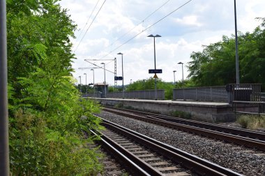 Almanya 'da kırsal istasyon, bina yok.