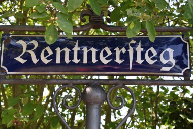 street name sign, Rentnersteg clipart