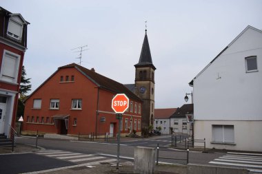 Eski kasaba kavşağının manzarası