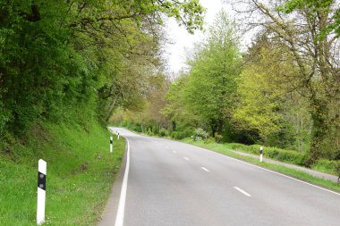 Lüksemburg ve Almanya arasındaki sınır boyunca uzanan yol
