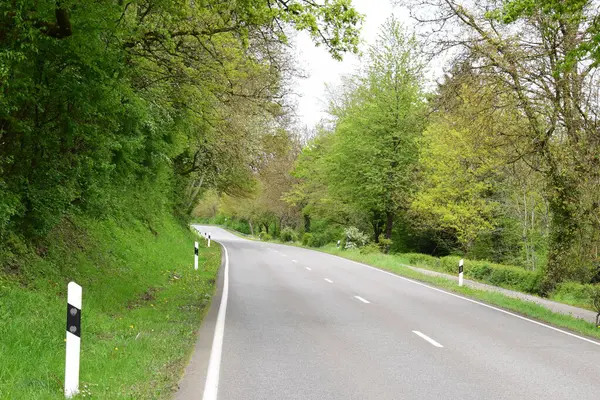 Lüksemburg ve Almanya arasındaki sınır boyunca uzanan yol