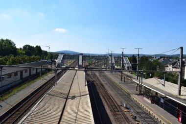 Bettembourg, Lüksemburg 'daki tren istasyonu manzarası