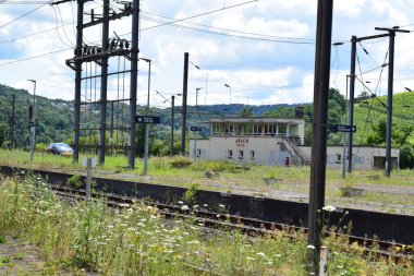 Fransa 'da Apach İstasyonu, Lüksemburg ve Almanya sınır kasabası