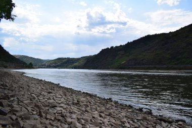 south end of the Loreley passage near Oberwesel clipart