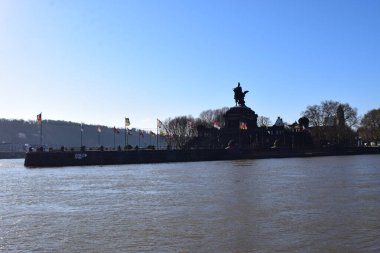 Deutsches Eck in Koblenz, Mosel estuary to the Rhine clipart