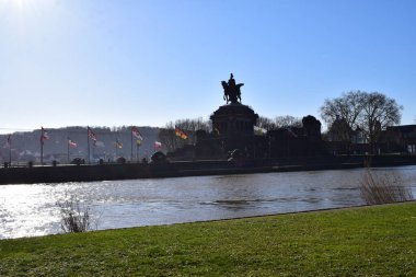 Deutsches Eck in Koblenz, Mosel estuary to the Rhine clipart