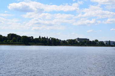Yazın Bonn şehrinin manzarası