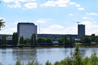 City of Bonn along the Rhine in summer clipart