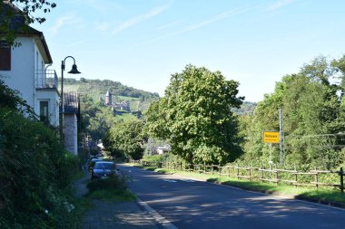 Street in to Bacharach old town clipart