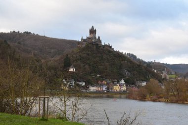 view of the city of Cochem clipart