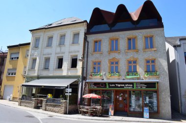 the old town of Schengen in Luxembourg clipart