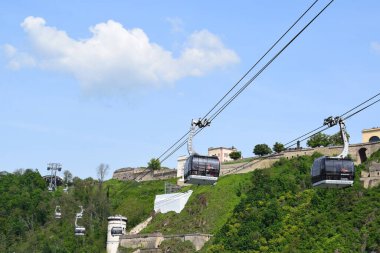 Seilbahn Koblenz, cable car across the Rhine clipart