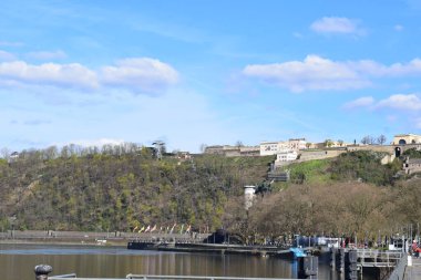 Deutsches Eck and Festung Ehrenbreitstein clipart