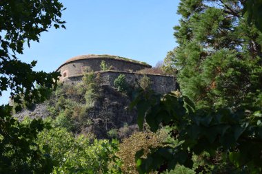 Ren 'in yukarısındaki Ehrenbreitstein Kalesi