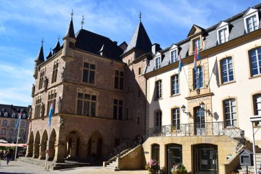 classic public administration building in Echternach, Luxembourg clipart