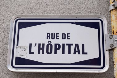 Sokak tabelası, Rue de l 'hopital.
