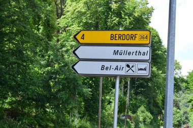 the road sign in a city of Echternach, Luxembourg clipart