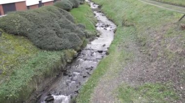 Parkta küçük bir nehir.