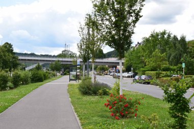 Grevenmacher 'daki parktaki köprü.